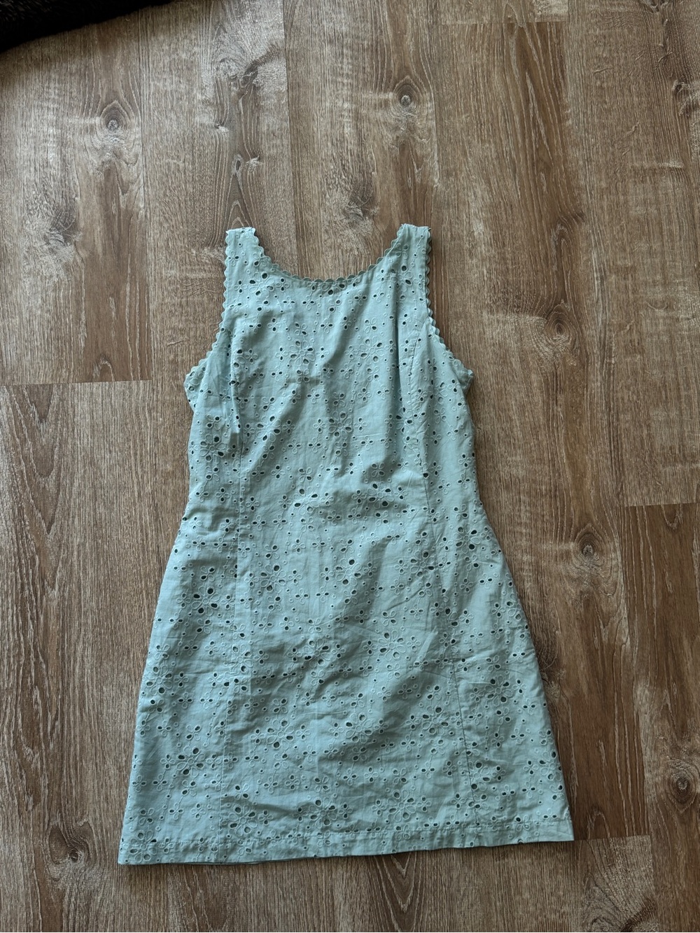 LOFT Mint Eyelet Sleeveless Shift Dress